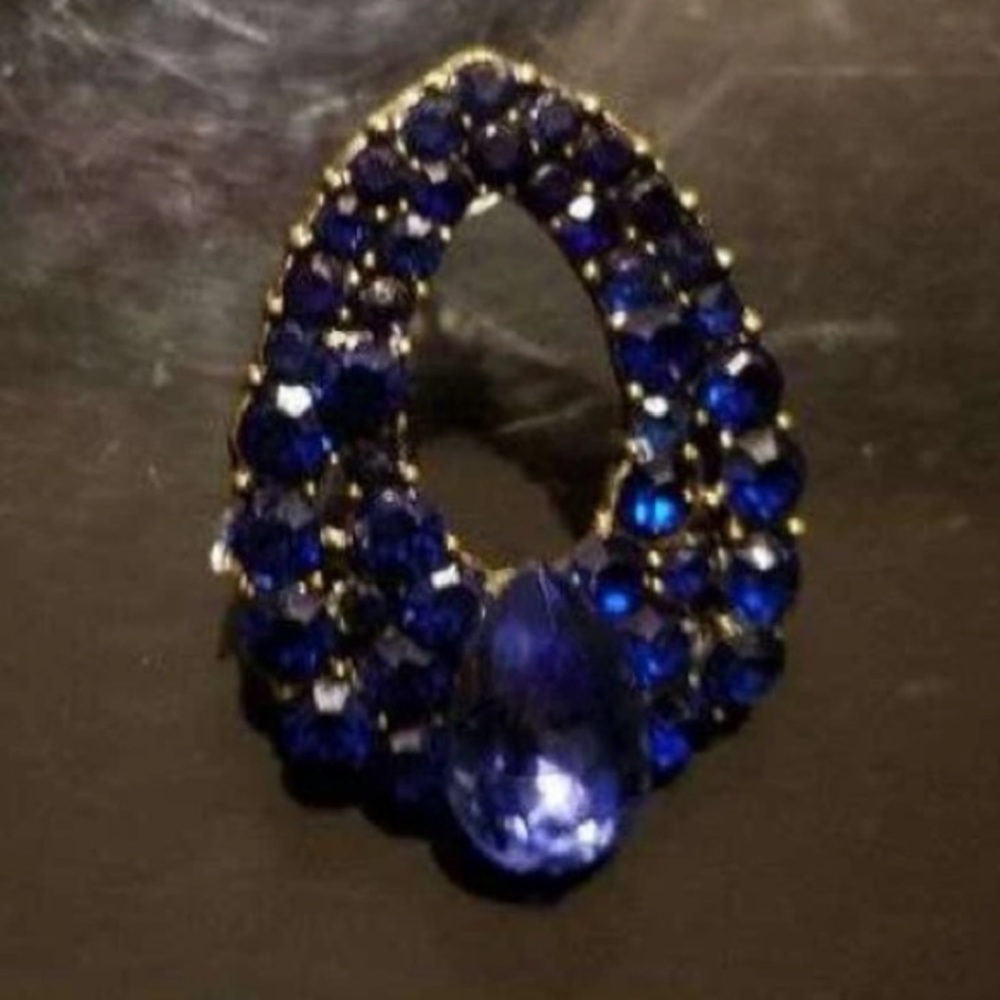 5/$35✨Luxe Gems Collection✨ Exquisite Blue Gemstone Decor Rhinestone Sapphire 💎 - Picture 7 of 11
